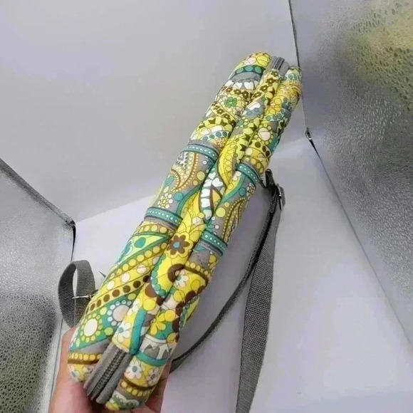 Vera Bradley Retired Lemon Parfait Turquoise Paisley Mini Computer, Crossbody! - Picture 13 of 14